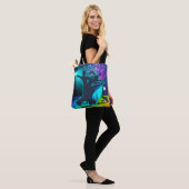 Ballroom Dancers Music Disco Ball Neon Colors Tote Bag (Op model)