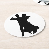 Ballroom Dancers Ronde Kartonnen Onderzetter (Gebogen)