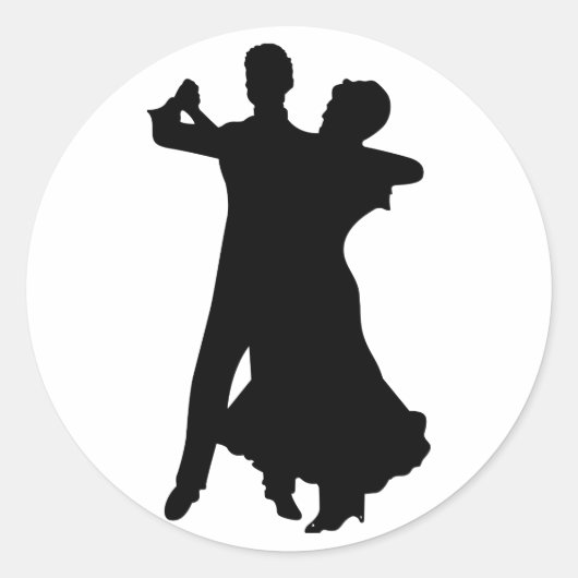 Ballroom Dancers Ronde Sticker (Voorkant)