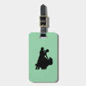 Ballroom Dancers Silhouette Bagagelabel (Voorkant verticaal)