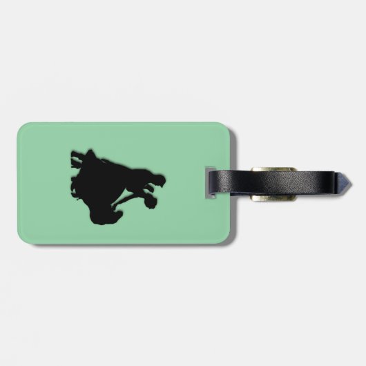 Ballroom Dancers Silhouette Bagagelabel (Achterkant horizontaal)