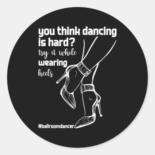 Ballroom Dancing Ballroom Dancer Latin Dance Sport Ronde Sticker (Voorkant)