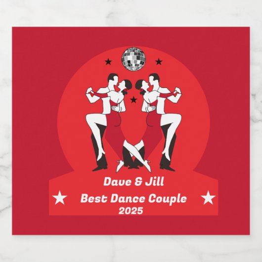 Ballroom Dancing Champions Sparkling Wijnetiket (Enkel label)