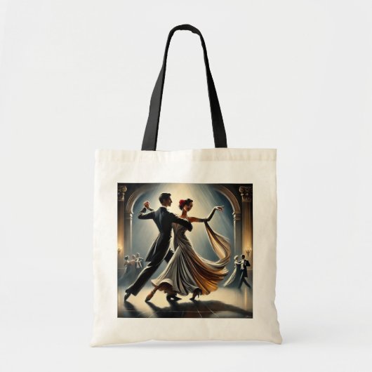 Ballroom Dancing Couple Foxtrot Tote Bag (Voorkant)