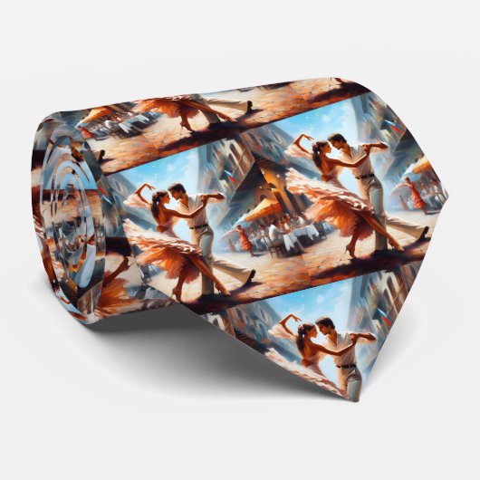 Ballroom Dancing Couples Dance Music Band Stropdas (Opgerold)