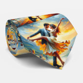 Ballroom Dancing Couples Dance Music Band Stropdas (Opgerold)