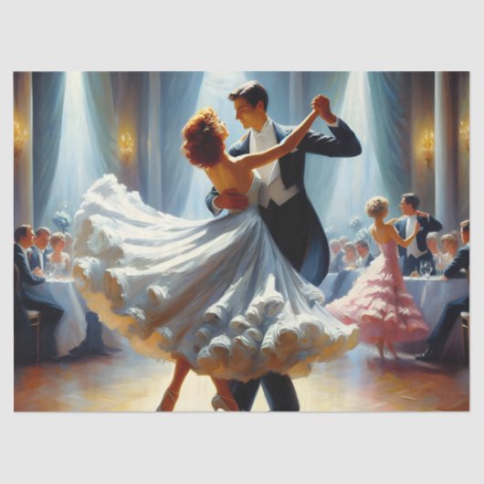 Ballroom Dancing Ephemera Meubeldecoratie Tissuepapier (Voorkant)