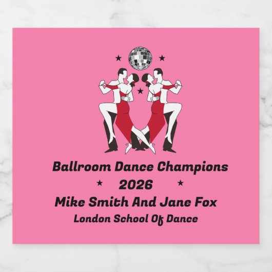 Ballroom Dancing Queen Sparkling Wijnetiket (Enkel label)