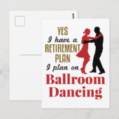 Ballroom Dancing Retirement Plan Funny Dancer Briefkaart (Voorkant / Achterkant)