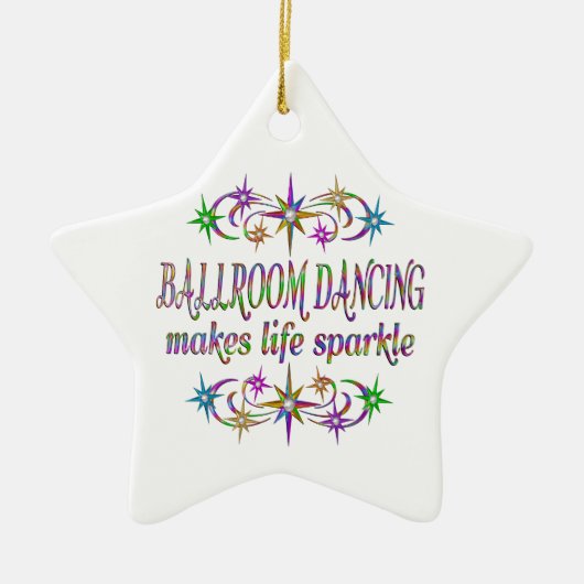 Ballroom Dancing Sparkles Keramisch Ornament (Voorkant)