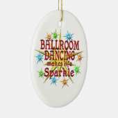 Ballroom Dancing Sparkles Keramisch Ornament (Rechts)
