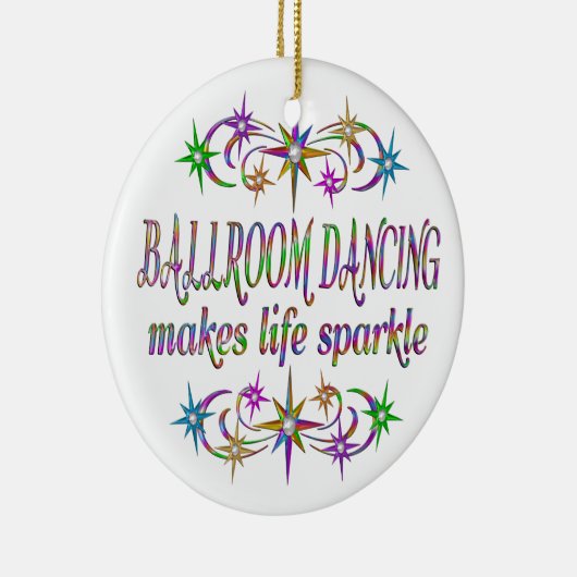 Ballroom Dancing Sparkles Keramisch Ornament (Rechts)