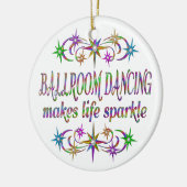 Ballroom Dancing Sparkles Keramisch Ornament (Links)