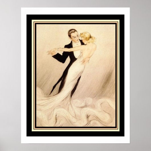 "Ballroom Dans" 16 x 20 Art Deco-afdrukken Poster (Voorkant)