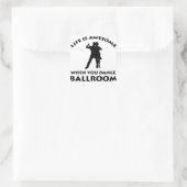 Ballroom dans design vierkante sticker (Tas)