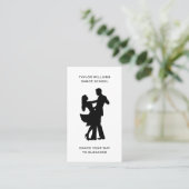 Ballroom Dans Leraar Dansschool Sociale Media Visitekaartje (Staand voorkant)