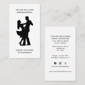 Ballroom Dans Leraar Dansschool Sociale Media Visitekaartje (Voorkant / Achterkant)