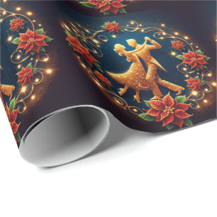 Ballroom Dans Paar Kerstmis Cadeaupapier