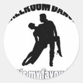 ballroom dansdansen design ronde sticker (Voorkant)