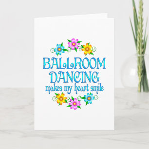 Ballroom dansen glimlachen kaart