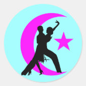 Ballroom-dansen Ronde Sticker (Voorkant)
