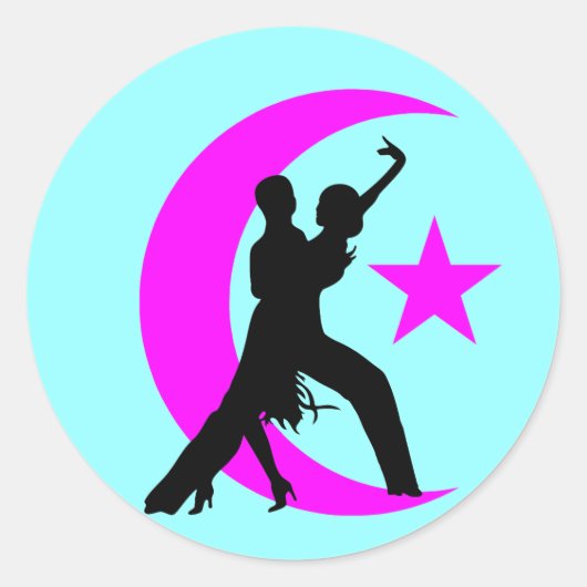 Ballroom-dansen Ronde Sticker (Voorkant)