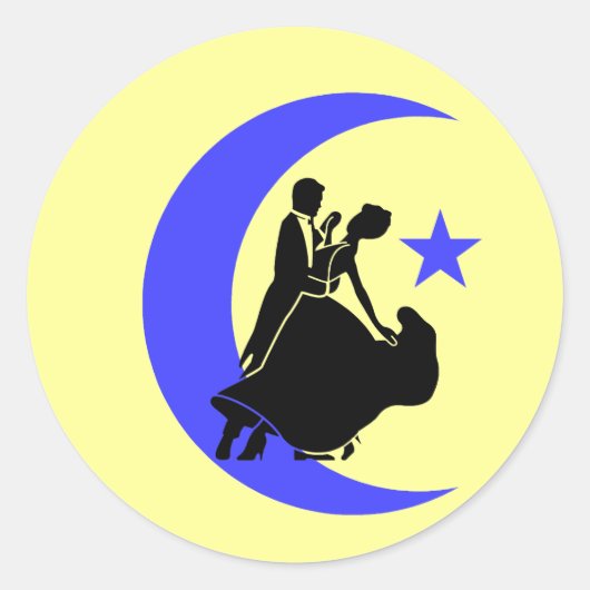Ballroom-dansen Ronde Sticker (Voorkant)