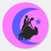 Ballroom-dansen Ronde Sticker (Voorkant)