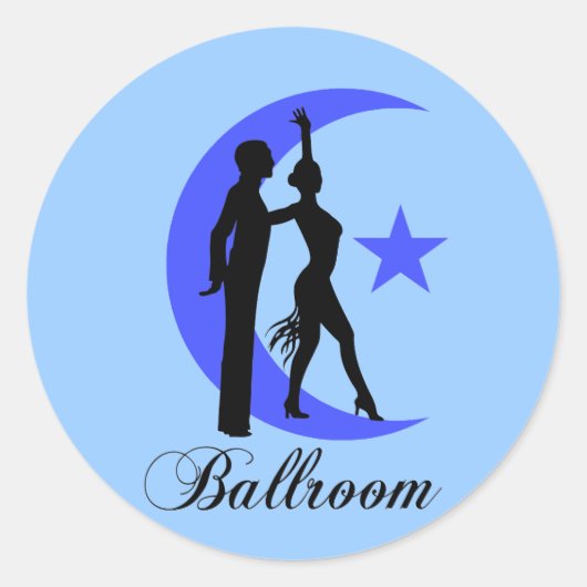 Ballroom dansen ronde sticker (Voorkant)