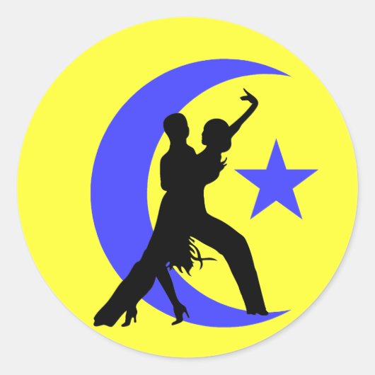 Ballroom-dansen Ronde Sticker (Voorkant)