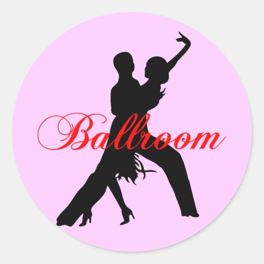 Ballroom dansen ronde sticker (Voorkant)