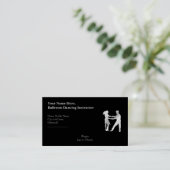 Ballroom Dansend Instructor Mex. Sliver Slogan Visitekaartje (Staand voorkant)
