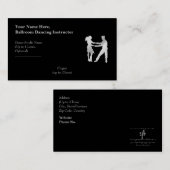Ballroom Dansend Instructor Mex. Sliver Slogan Visitekaartje (Voorkant / Achterkant)