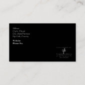 Ballroom Dansend Instructor Mex. Sliver Slogan Visitekaartje (Achterkant)