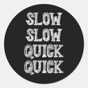 Ballroom Dansend Slow Quick Funny Gezegde Humor Ronde Sticker