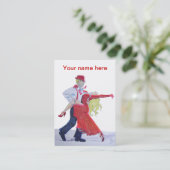 ballroom dansend visitekaartje (Staand voorkant)