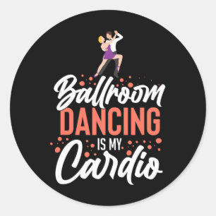 Ballroom dansende Beginner Music Dancer Lessen Ronde Sticker