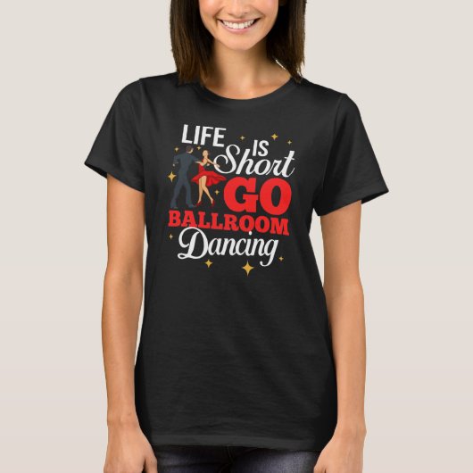 Ballroom dansende Beginner Music Dancer Lessen T-shirt (Voorkant)