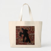 Ballroom Dansende Couple Silhouette, Jumbo Bag Grote Tote Bag (Voorkant)