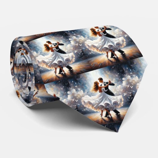 Ballroom Dansende Koppels Dansmuziek Band Stropdas (Opgerold)