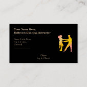 Ballroom Danser Instructeur Cava Rosa Slogan Visitekaartje (Voorkant)