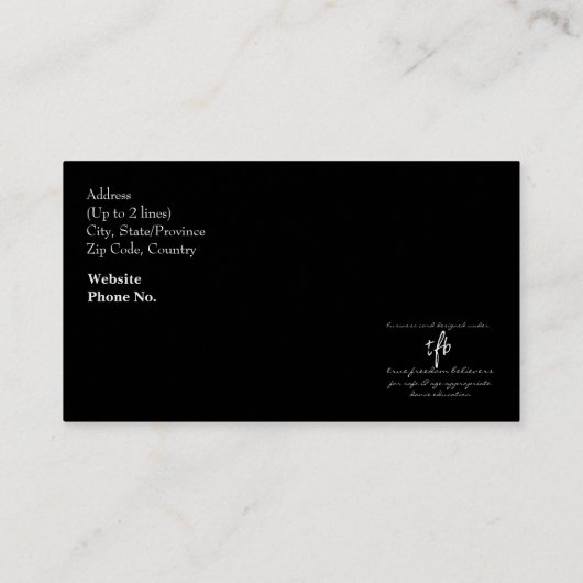 Ballroom Danser Instructor Logo Slogan Visitekaartje (Achterkant)