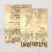 Ballroom danser Piruette Foxier Titanium Ivoor Kaart (Voorkant / Achterkant)