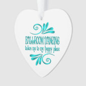 Ballroom danserend, gelukkig plaats ornament (voorkant)