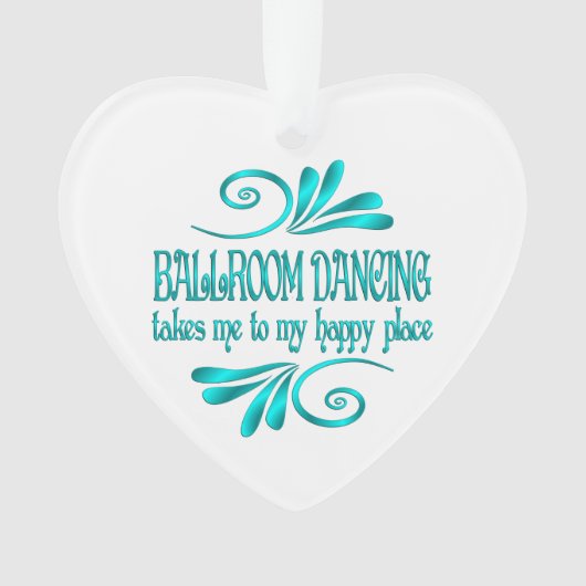 Ballroom danserend, gelukkig plaats ornament (voorkant)
