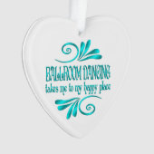 Ballroom danserend, gelukkig plaats ornament (voorkant)