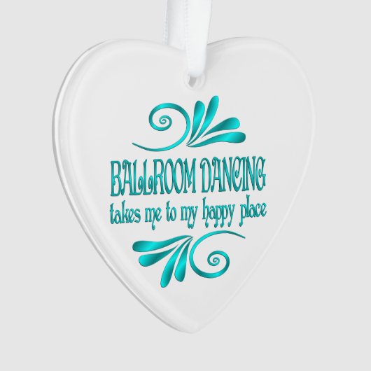 Ballroom danserend, gelukkig plaats ornament (voorkant)