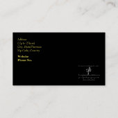 Ballroom danserend instructeur Golden Brass Slogan Visitekaartje (Achterkant)