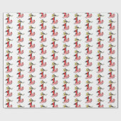 Ballroom dansers dansende koppels met dansende dan cadeaupapier (Vlak)