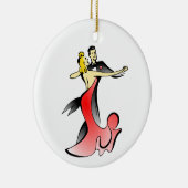 Ballroom dansers dansende koppels met dansende dan keramisch ornament (Rechts)